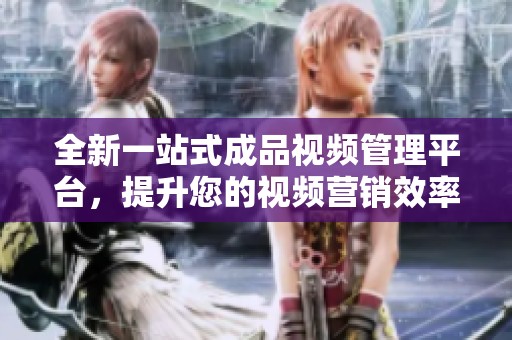 全新一站式成品视频管理平台，提升您的视频营销效率