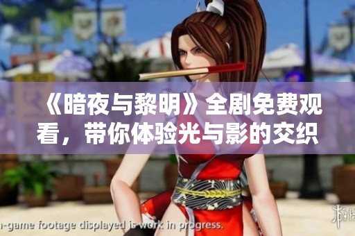 《暗夜与黎明》全剧免费观看，带你体验光与影的交织故事