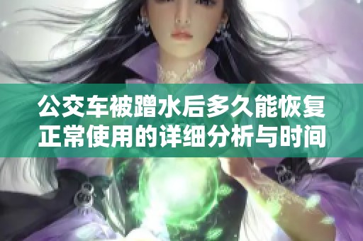 公交车被蹭水后多久能恢复正常使用的详细分析与时间预估
