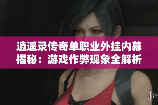 逍遥录传奇单职业外挂内幕揭秘：游戏作弊现象全解析