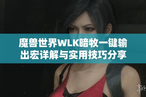魔兽世界WLK暗牧一键输出宏详解与实用技巧分享