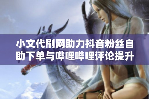 小文代刷网助力抖音粉丝自助下单与哔哩哔哩评论提升