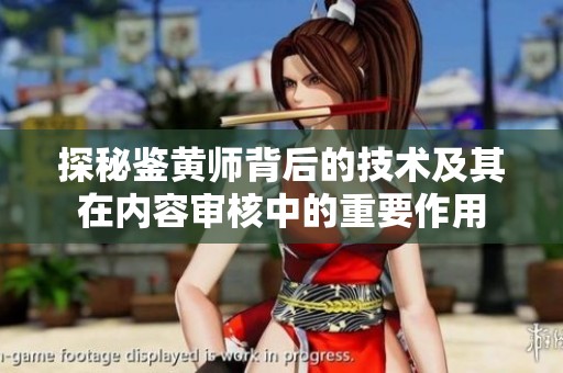 探秘鉴黄师背后的技术及其在内容审核中的重要作用