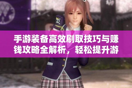 手游装备高效刷取技巧与赚钱攻略全解析，轻松提升游戏收益
