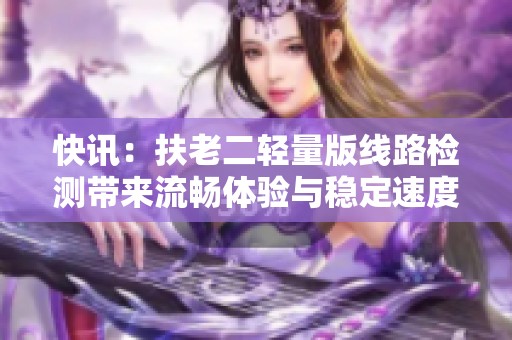 快讯：扶老二轻量版线路检测带来流畅体验与稳定速度的完美结合