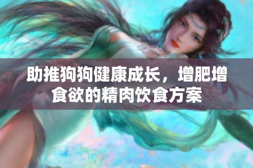 助推狗狗健康成长，增肥增食欲的精肉饮食方案