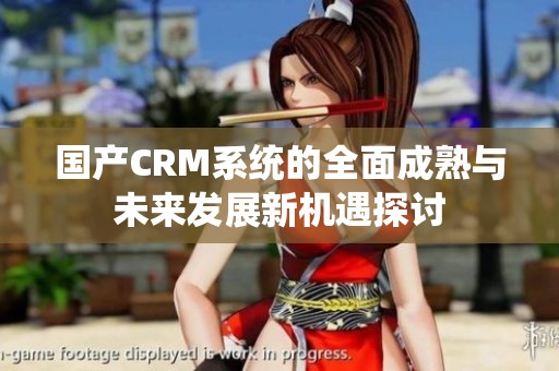 国产CRM系统的全面成熟与未来发展新机遇探讨