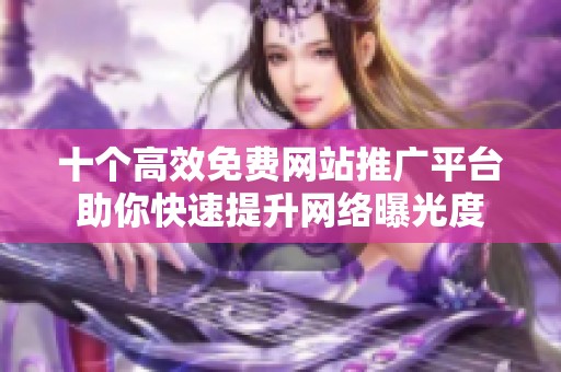 十个高效免费网站推广平台助你快速提升网络曝光度