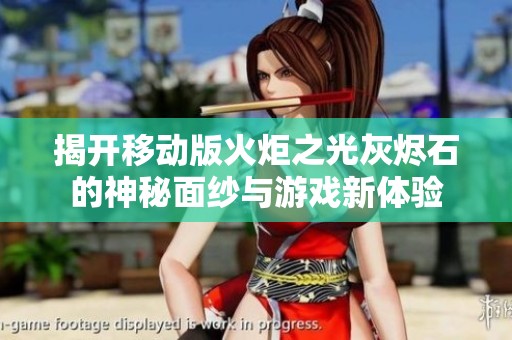 揭开移动版火炬之光灰烬石的神秘面纱与游戏新体验