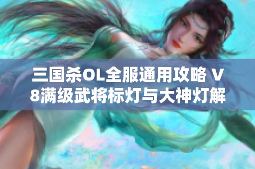 三国杀OL全服通用攻略 V8满级武将标灯与大神灯解析