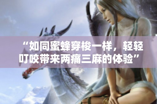 “如同蜜蜂穿梭一样，轻轻叮咬带来两痛三麻的体验”
