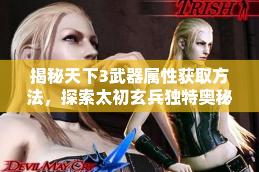 揭秘天下3武器属性获取方法，探索太初玄兵独特奥秘