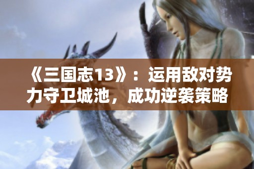 《三国志13》：运用敌对势力守卫城池，成功逆袭策略揭秘
