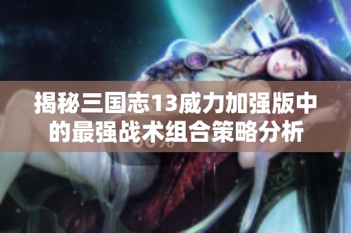 揭秘三国志13威力加强版中的最强战术组合策略分析