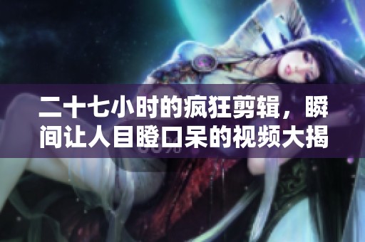 二十七小时的疯狂剪辑，瞬间让人目瞪口呆的视频大揭秘