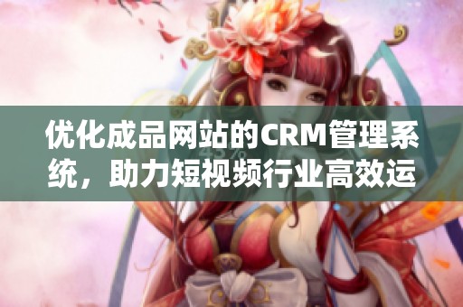 优化成品网站的CRM管理系统，助力短视频行业高效运作