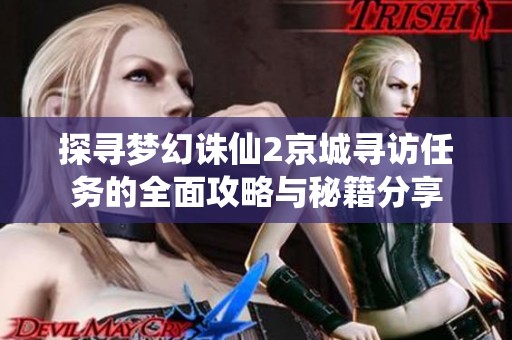探寻梦幻诛仙2京城寻访任务的全面攻略与秘籍分享