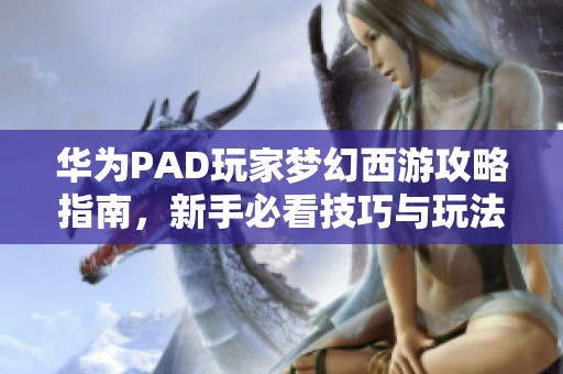 华为PAD玩家梦幻西游攻略指南，新手必看技巧与玩法分享