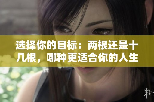 选择你的目标：两根还是十几根，哪种更适合你的人生道路？