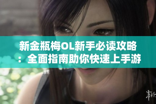 新金瓶梅OL新手必读攻略：全面指南助你快速上手游戏技巧