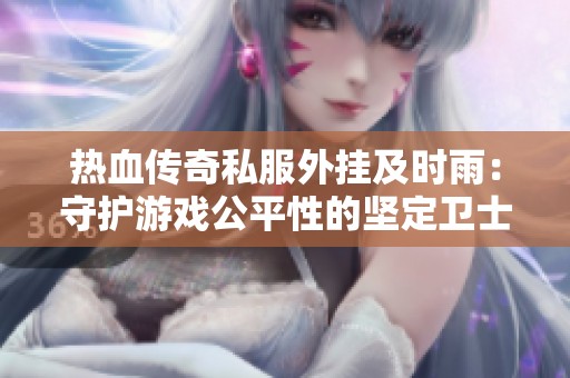 热血传奇私服外挂及时雨：守护游戏公平性的坚定卫士