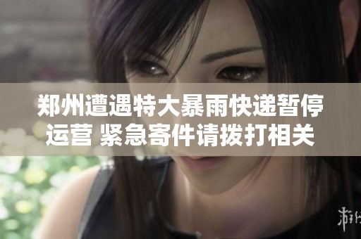 郑州遭遇特大暴雨快递暂停运营 紧急寄件请拨打相关电话咨询