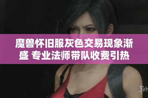 魔兽怀旧服灰色交易现象渐盛 专业法师带队收费引热议