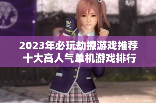 2023年必玩劫掠游戏推荐 十大高人气单机游戏排行榜解析