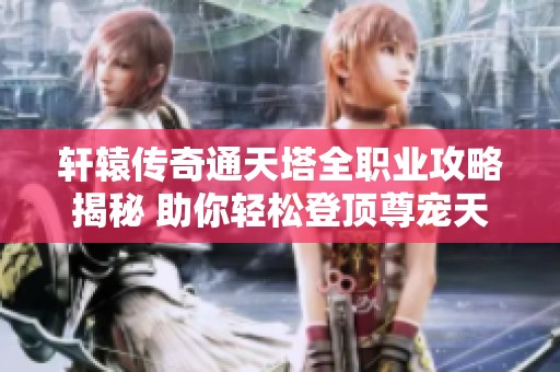 轩辕传奇通天塔全职业攻略揭秘 助你轻松登顶尊宠天下