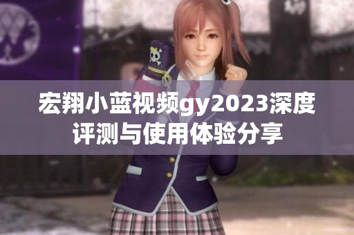 宏翔小蓝视频gy2023深度评测与使用体验分享