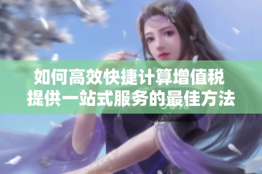 如何高效快捷计算增值税 提供一站式服务的最佳方法
