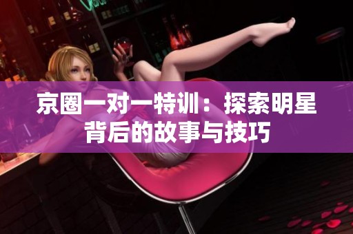 京圈一对一特训：探索明星背后的故事与技巧