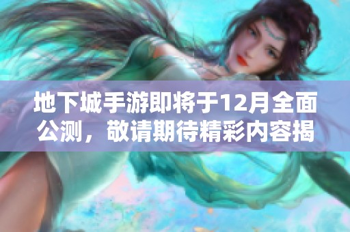 地下城手游即将于12月全面公测，敬请期待精彩内容揭晓