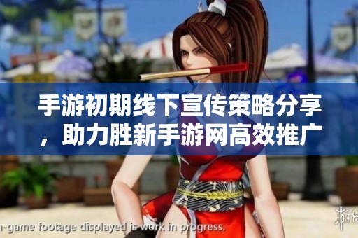 手游初期线下宣传策略分享，助力胜新手游网高效推广