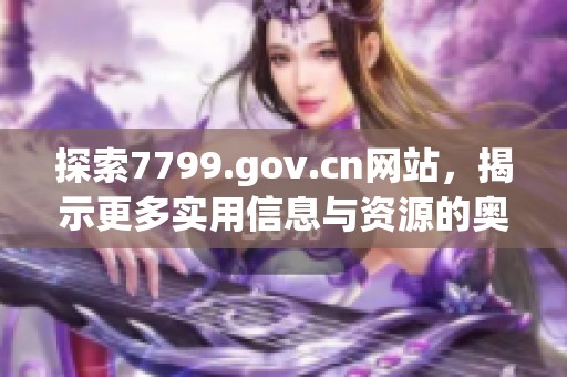 探索7799.gov.cn网站，揭示更多实用信息与资源的奥秘
