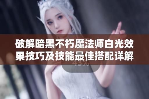 破解暗黑不朽魔法师白光效果技巧及技能最佳搭配详解