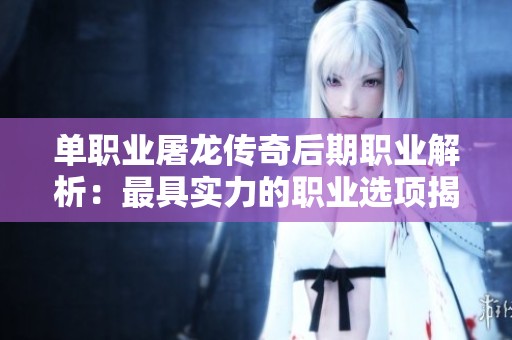 单职业屠龙传奇后期职业解析：最具实力的职业选项揭秘