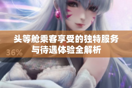 头等舱乘客享受的独特服务与待遇体验全解析