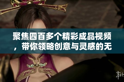 聚焦四百多个精彩成品视频，带你领略创意与灵感的无限可能