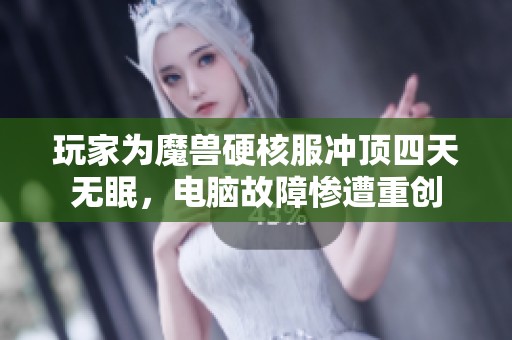 玩家为魔兽硬核服冲顶四天无眠，电脑故障惨遭重创
