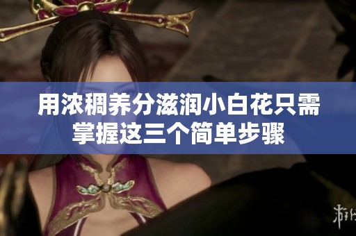 用浓稠养分滋润小白花只需掌握这三个简单步骤