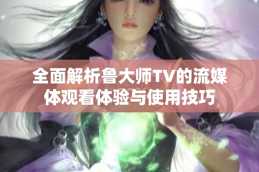 全面解析鲁大师TV的流媒体观看体验与使用技巧