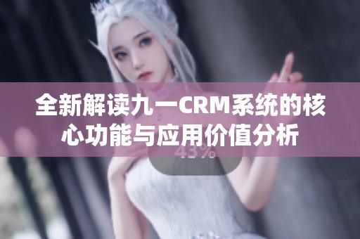 全新解读九一CRM系统的核心功能与应用价值分析