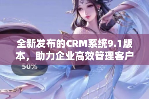 全新发布的CRM系统9.1版本，助力企业高效管理客户关系