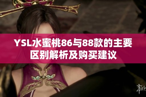 YSL水蜜桃86与88款的主要区别解析及购买建议