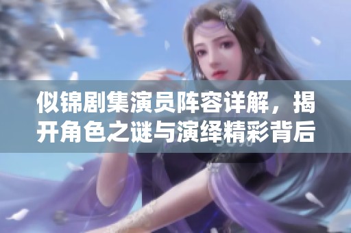 似锦剧集演员阵容详解，揭开角色之谜与演绎精彩背后的故事