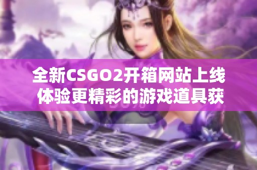 全新CSGO2开箱网站上线 体验更精彩的游戏道具获取方式