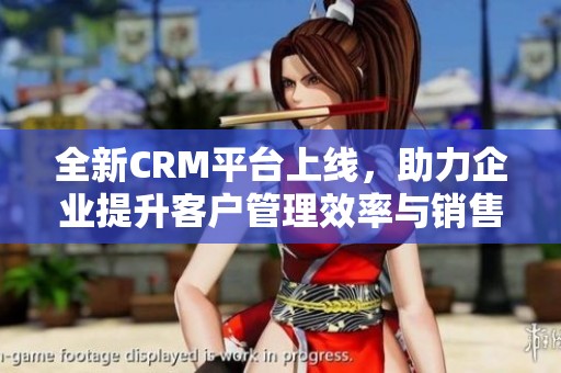 全新CRM平台上线，助力企业提升客户管理效率与销售业绩